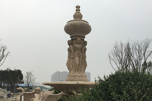 公园石泉花钵