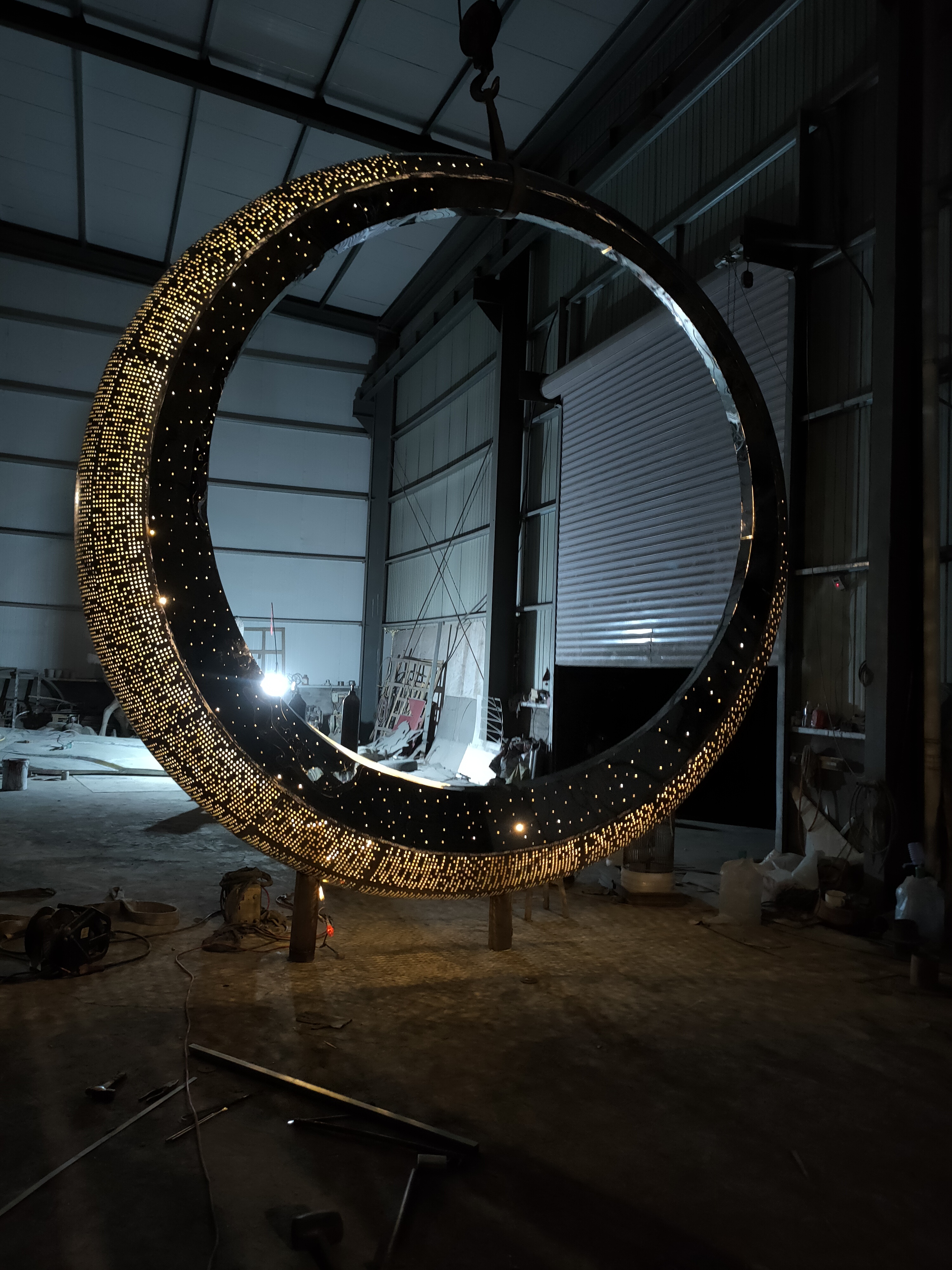 三原万达广场不锈钢圆环